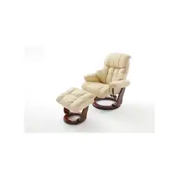 Netto Marken-Discount iNNoSeat by MCA + CALGARY Relaxer mit Hocker - versch. Farben - Creme/Walnuss Angebot