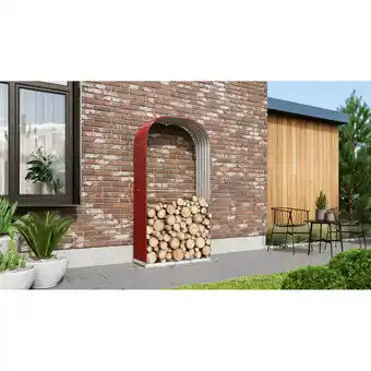 toom Baumarkt Vitavia Kaminholzregal 'Ardor 401' rubinfarben 99,1 x 200 x 40,1 cm Angebot