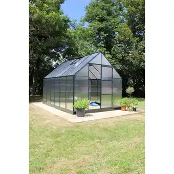 toom Baumarkt Halls Gewächshaus 'Universal 128' 257 x 384 cm mit 6 mm Doppelstegplatten grün Angebot