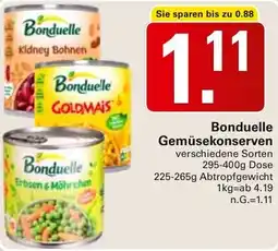 WEZ Bonduelle Gemüsekonserven Angebot