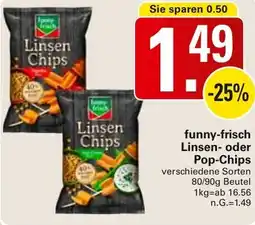 WEZ funny-frisch Linsen- oder Pop-Chips Angebot