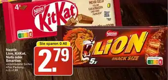 WEZ Nestlé Lion, KitKat, Nuts oder Smarties Angebot