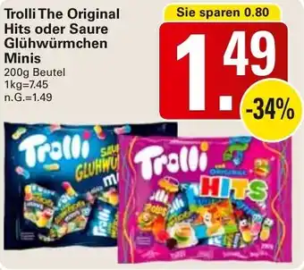 WEZ Trolli The Original Hits oder Saure Glühwürmchen Minis Angebot