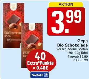 WEZ Gepa Bio Schokolade Angebot