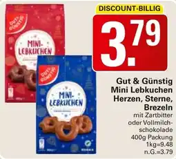 WEZ Gut & Günstig Mini Lebkuchen Herzen, Sterne, Brezeln Angebot