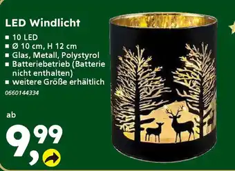 Globus Baumarkt LED Windlicht Angebot
