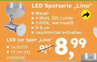 Globus Baumarkt LED 1er Spot „,,Lina“ Angebot