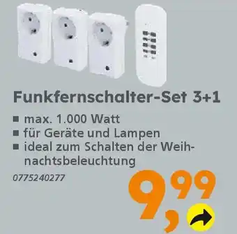 Globus Baumarkt Funkfernschalter-Set 3+1 Angebot