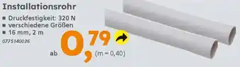 Globus Baumarkt Installationsrohr Angebot