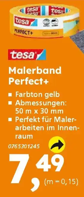 Globus Baumarkt tesa Malerband Perfect+ Angebot