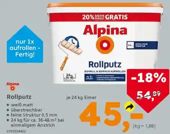 Globus Baumarkt Alpina Rollputz Angebot