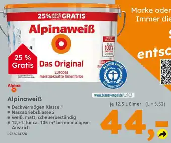 Globus Baumarkt Alpina Alpinaweiß Angebot