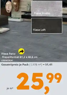 Globus Baumarkt PRIMASTER Vinylboden Fliese Patio Angebot