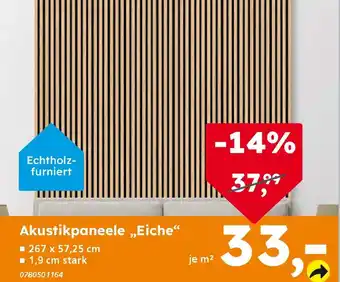 Globus Baumarkt Akustikpaneele,,Eiche" Angebot