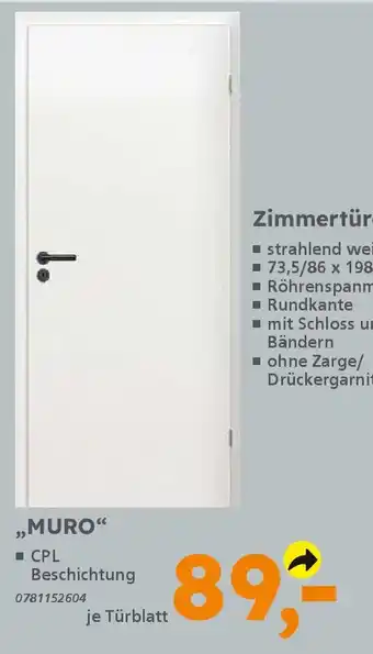 Globus Baumarkt Zimmertür ,,MURO" Angebot