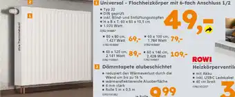 Globus Baumarkt 1 Universal - Flachheizkörper mit 6-fach Anschluss 1/2 Angebot