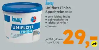 Globus Baumarkt KNAUF Uniflott Finish Spachtelmasse Angebot