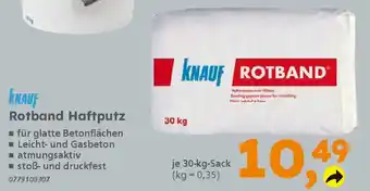 Globus Baumarkt KNAUF Rotband Haftputz Angebot