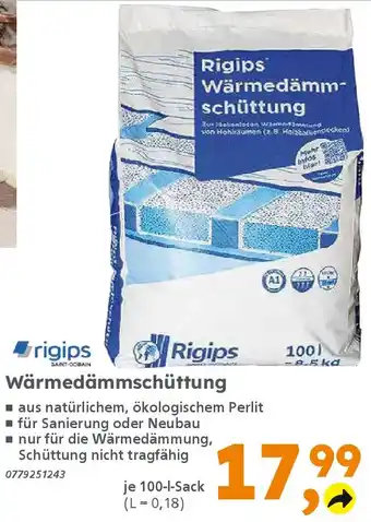 Globus Baumarkt Rigips Wärmedämmschüttung Angebot