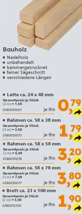 Globus Baumarkt Bauholz Angebot