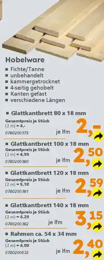 Globus Baumarkt Hobelware Angebot