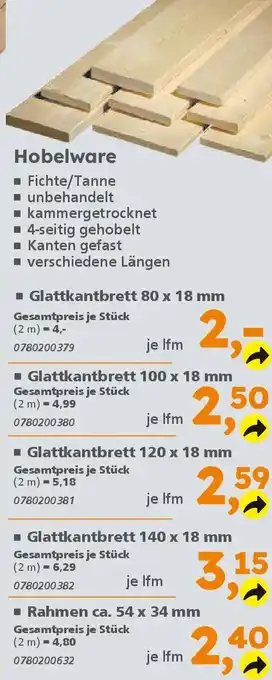 Globus Baumarkt Hobelware Angebot
