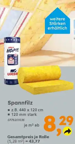 Globus Baumarkt URSA HOME Spannfilz Angebot