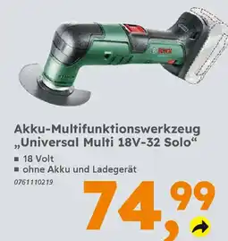 Globus Baumarkt BOSCH Akku-Multifunktionswerkzeug ,,Universal Multi 18V-32 Solo❝ Angebot