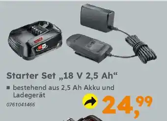 Globus Baumarkt BOSCH Starter Set „,18 V 2,5 Ah❝ Angebot