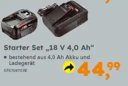 Globus Baumarkt BOSCH Starter Set „,18 V 4,0 Ah❝ Angebot
