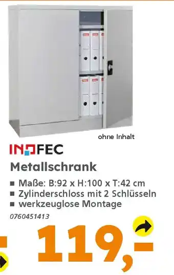 Globus Baumarkt INOFEC Metallschrank Angebot