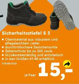Globus Baumarkt Sicherheitsstiefel S 3 Angebot