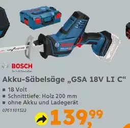 Globus Baumarkt BOSCH Akku-Säbelsäge „GSA 18V LI C“ Angebot