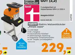 Globus Baumarkt PRIMASTER Elektro Walzenhäcksler ,,PMWH 3000" Angebot