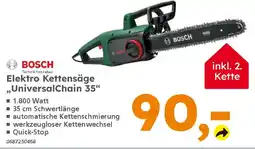Globus Baumarkt BOSCH Elektro Kettensäge ,,UniversalChain 35" Angebot