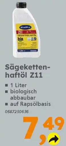 Globus Baumarkt Sägekettenhaftöl Z11 Angebot
