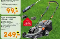 Globus Baumarkt PRIMASTER Akku Rasenmäher ,,PMARM 4043" Angebot