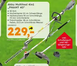 Globus Baumarkt PRIMASTER Akku Multitool 4in1 „PMAMT 40" Angebot
