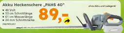 Globus Baumarkt PRIMASTER Akku Heckenschere „,PAHS 40" Angebot
