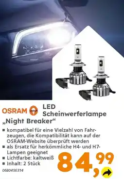 Globus Baumarkt OSRAM LED Scheinwerferlampe ,,Night Breaker" Angebot
