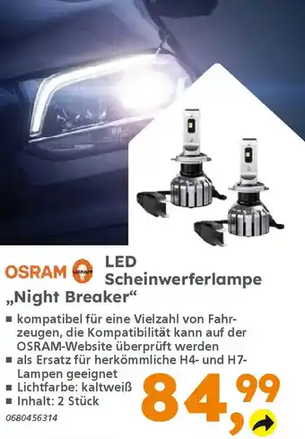 Globus Baumarkt OSRAM LED Scheinwerferlampe ,,Night Breaker" Angebot
