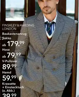 Peek & Cloppenburg Hamburg FINSHLEY & HARDING LONDON Baukastenanzug Sakko Angebot