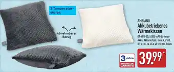 Aldi Nord AMBIANO Akkubetriebenes Wärmekissen Angebot