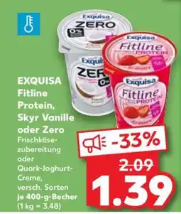 Kaufland EXQUISA Fitline Protein, Skyr Vanille oder Zero Angebot