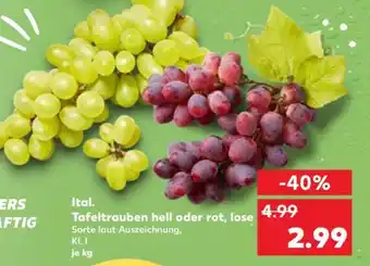 Kaufland Ital. Tafeltrauben hell oder rot, lose Angebot