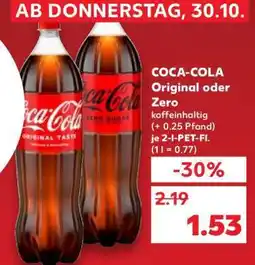 Kaufland Coca-Cola Original oder Zero Angebot