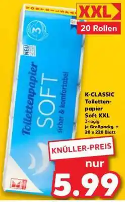 Kaufland K-CLASSIC Toilettenpapier Soft XXL Angebot