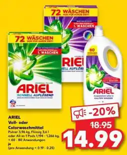 Kaufland ARIEL Voll- oder Colorwaschmittel Angebot
