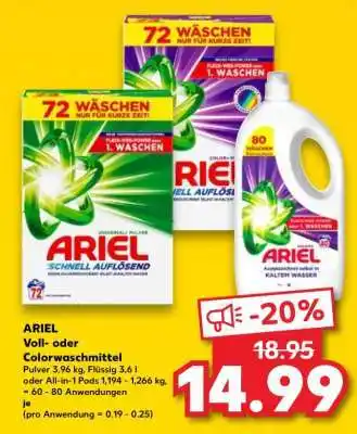 Kaufland ARIEL Voll- oder Colorwaschmittel Angebot