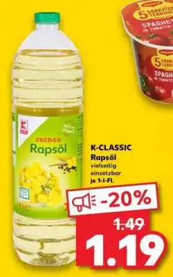 Kaufland K-CLASSIC Rapsöl Angebot